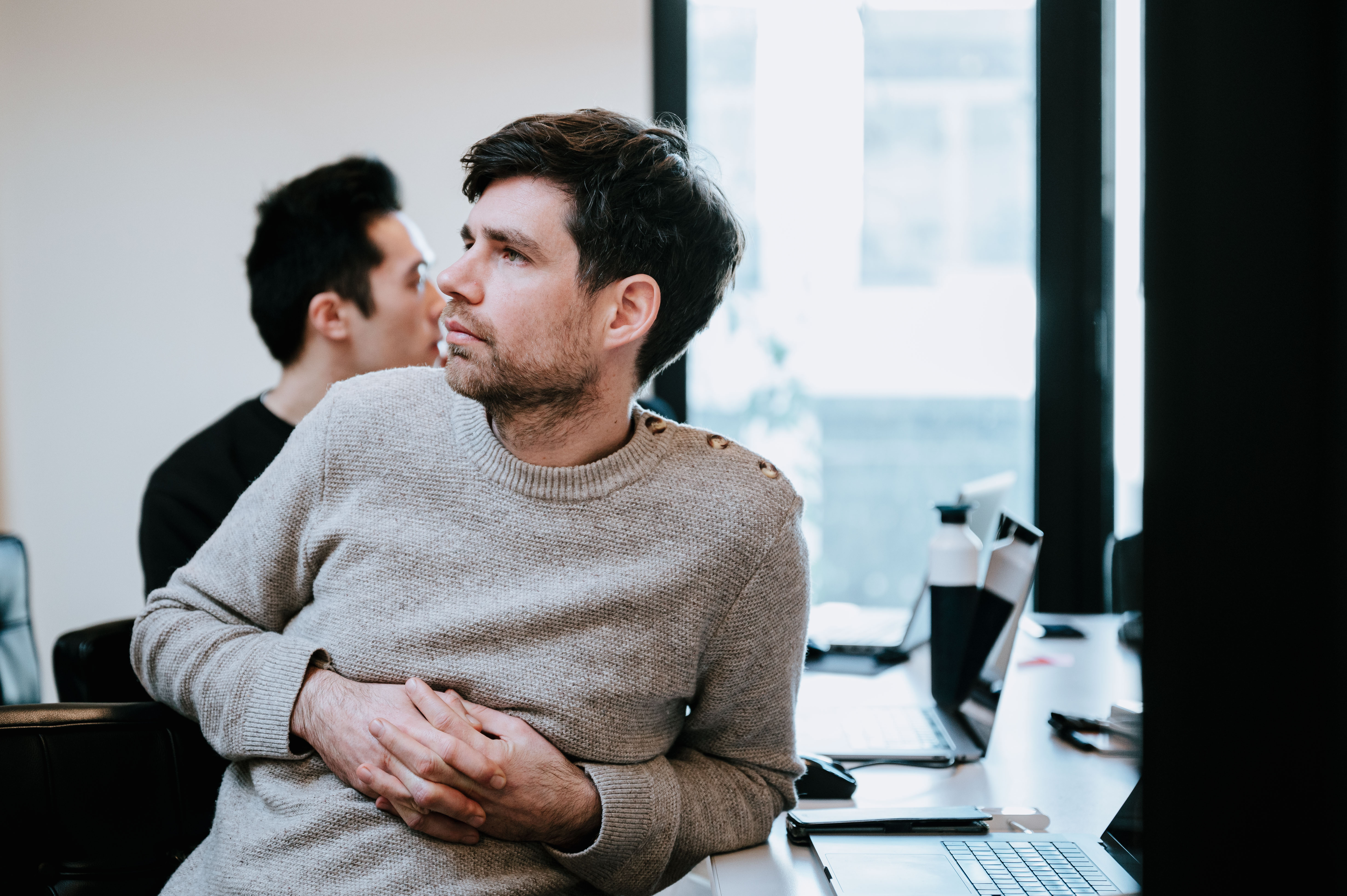 Shot of a person looking across the room