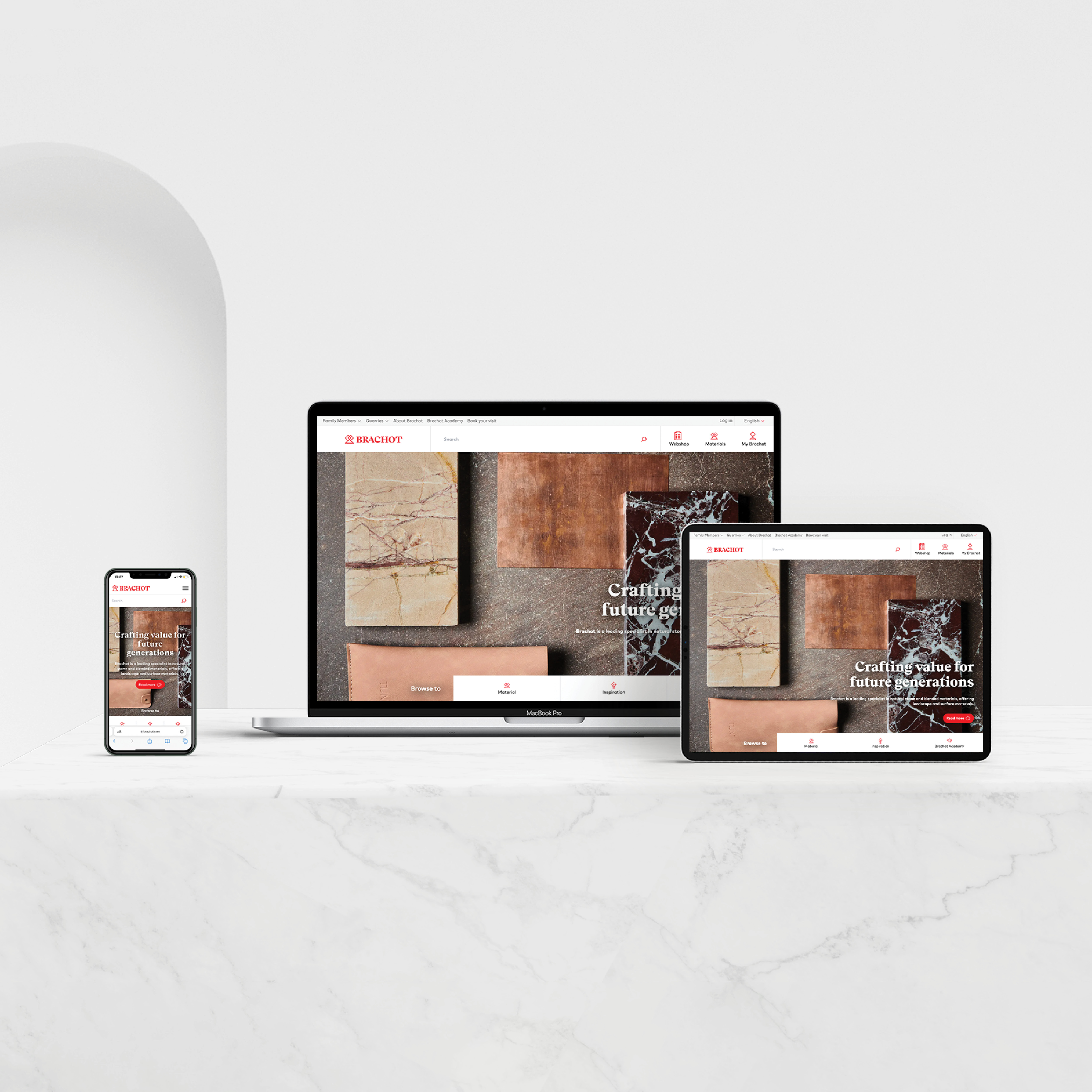 Picture of website Brachot - desktop and mobile 