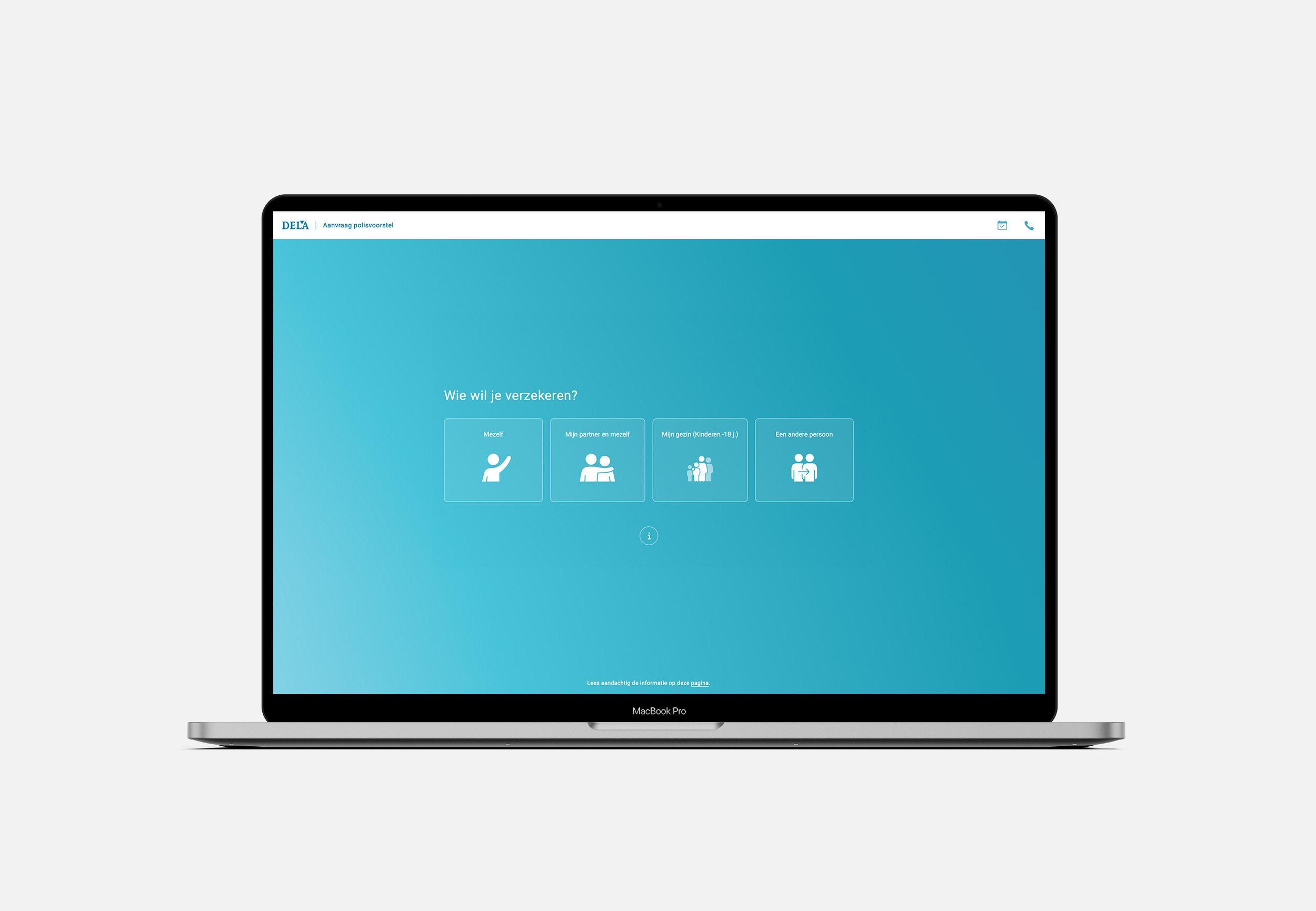 Screenshot DELA registration flow
