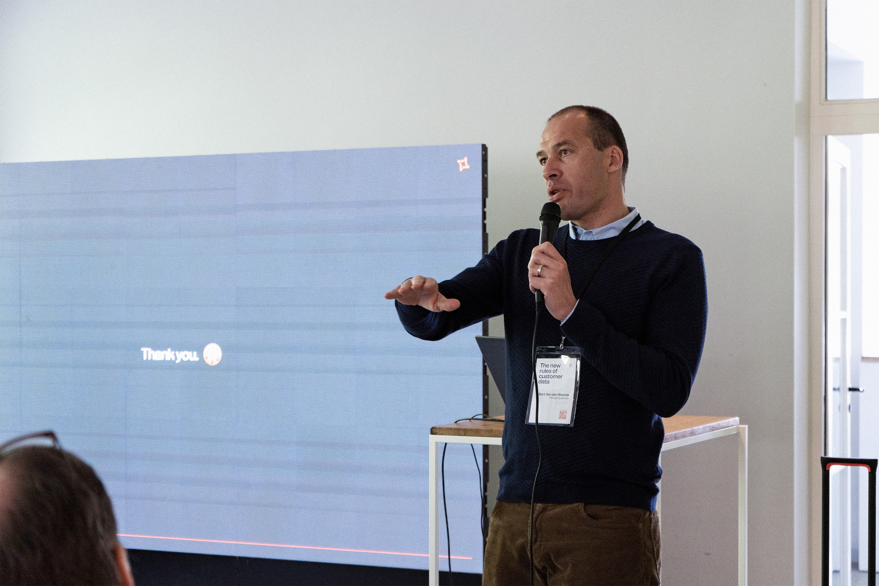 Bart Van den brande presenting