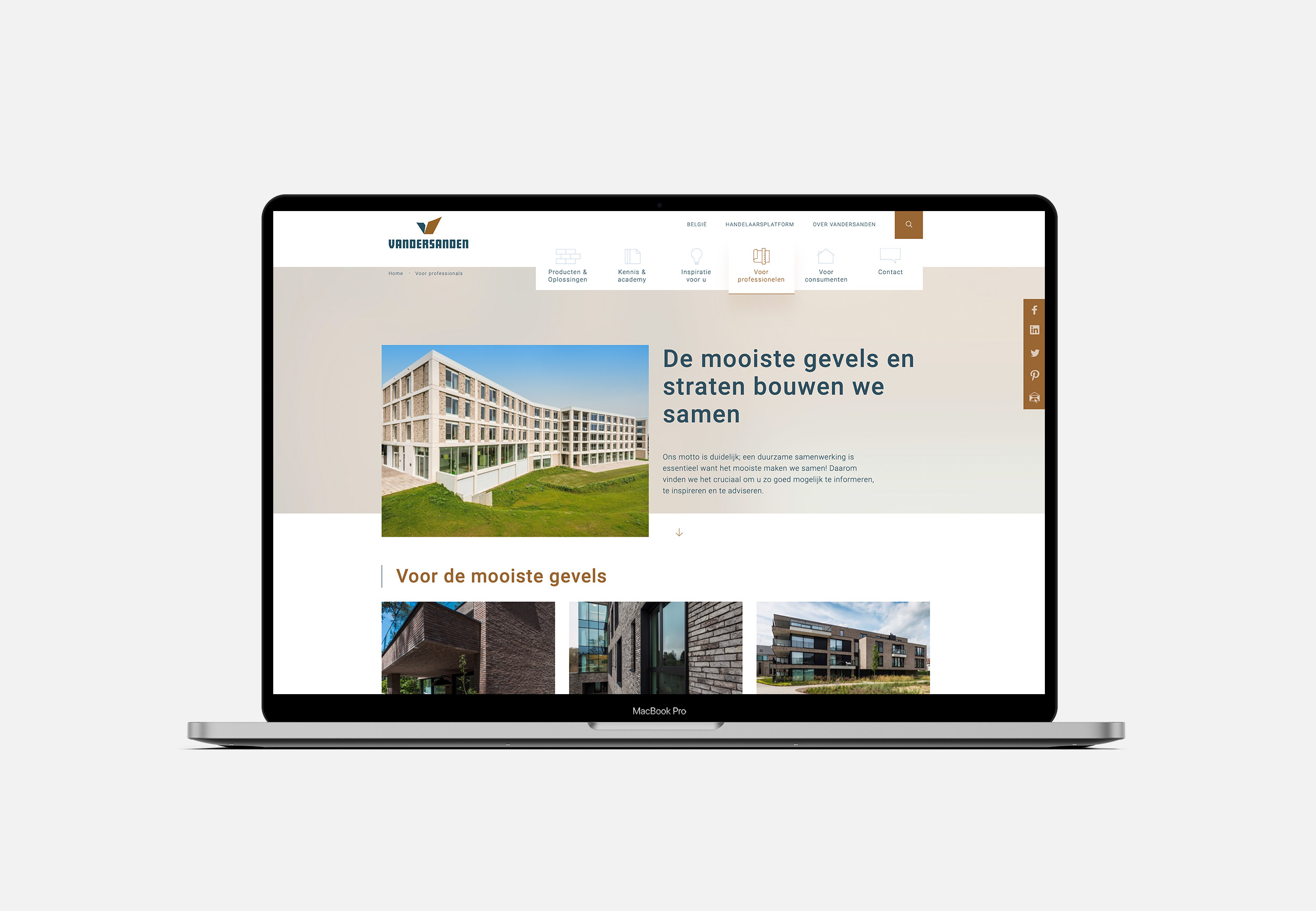 Vandersanden website screenshot