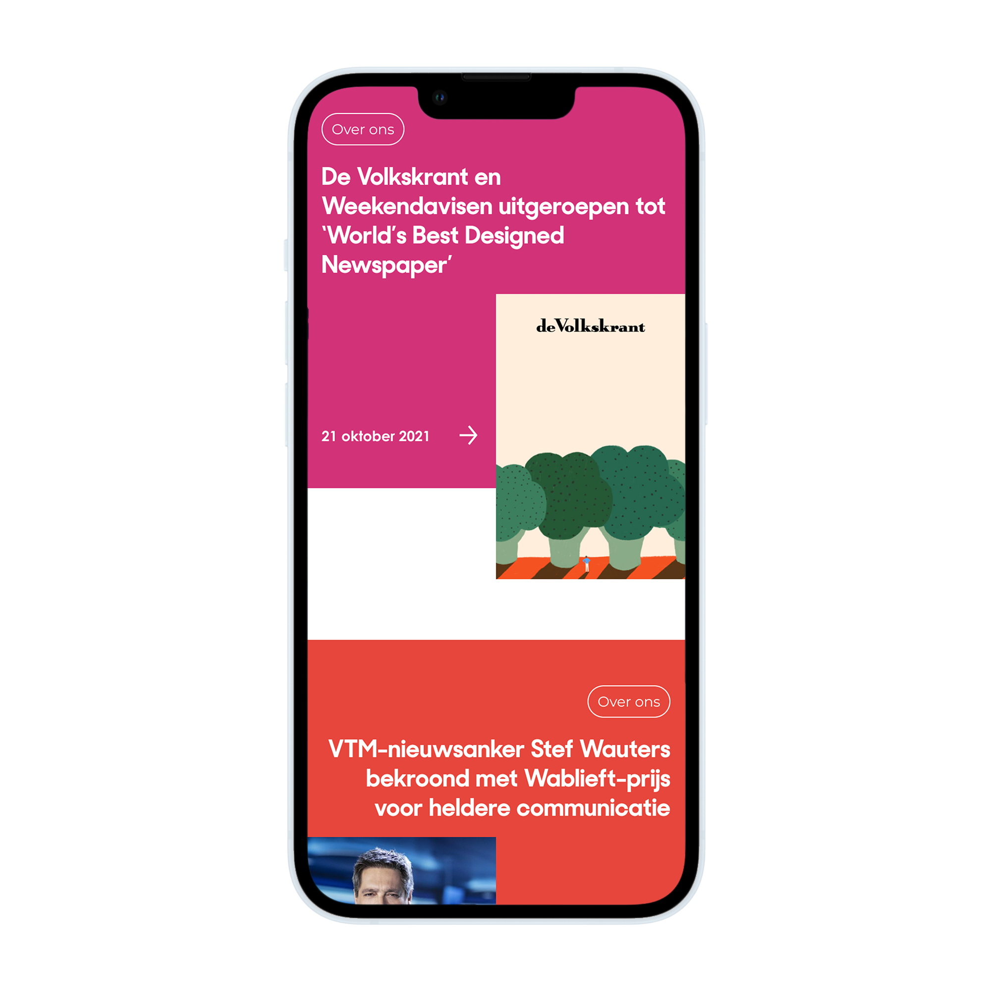 DPG Media mobile website