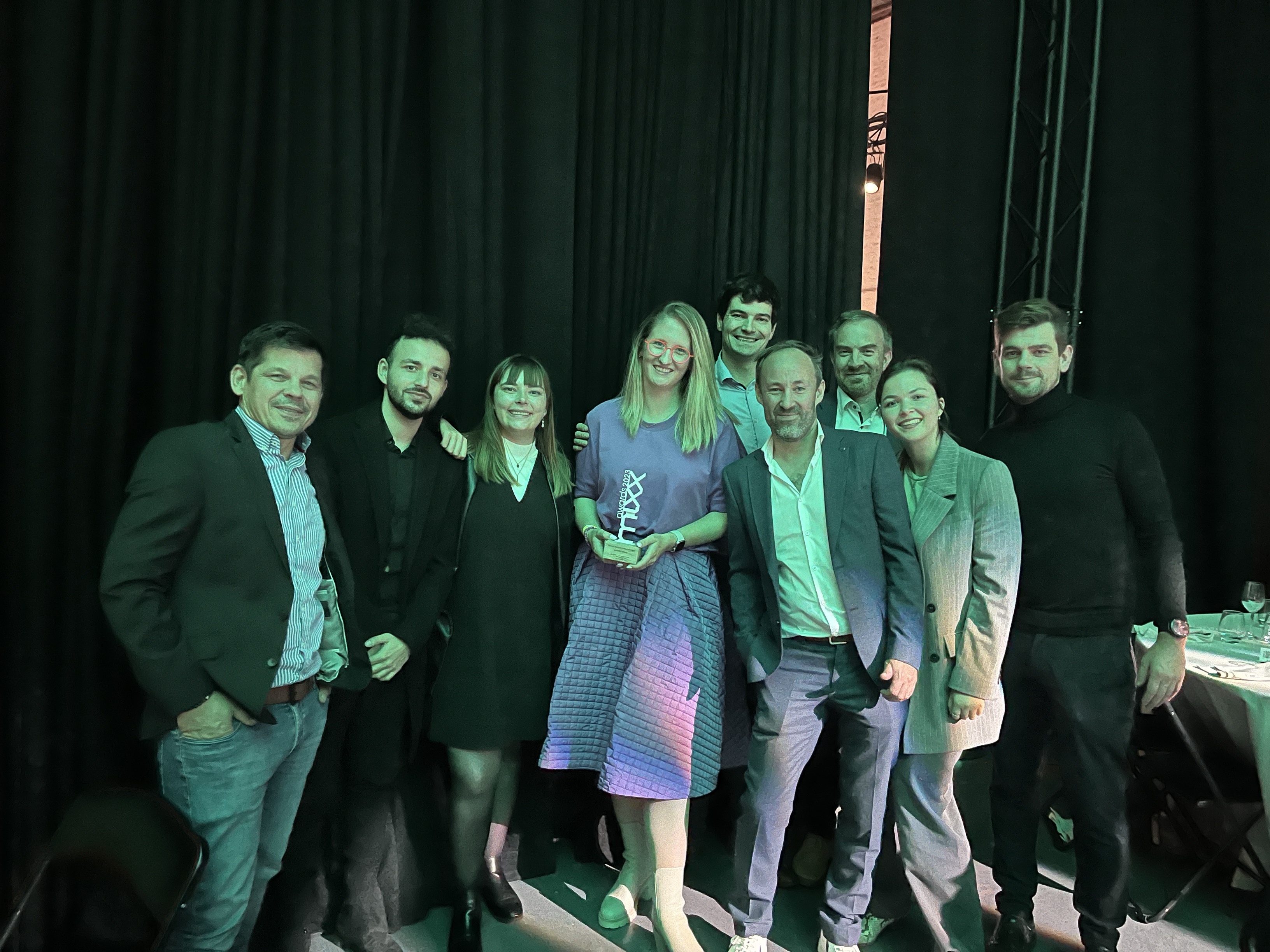 Group of people from LensOnline and The Reference at the IAB MIXX Awards 2023