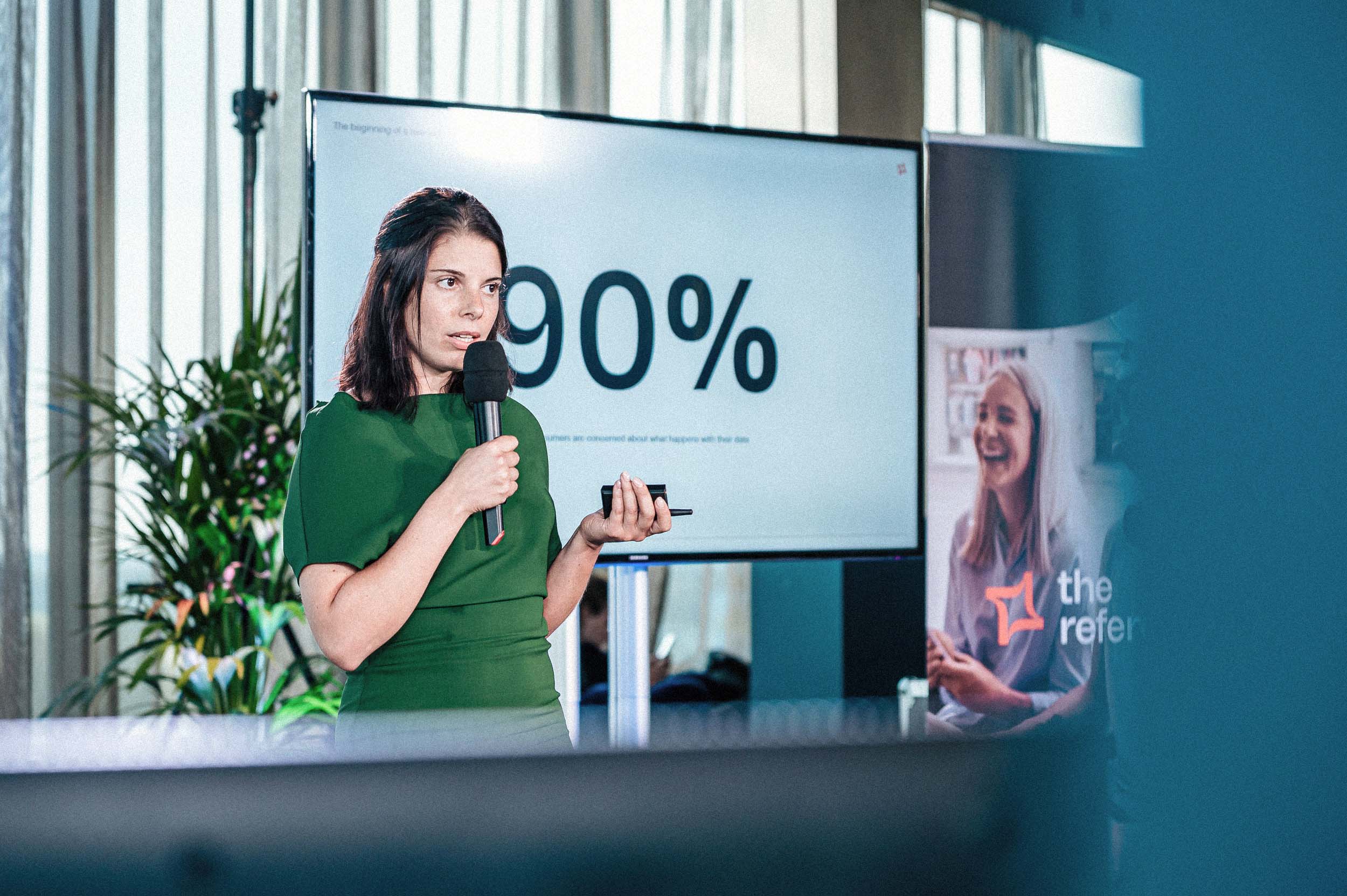 Malika Meddour presenting