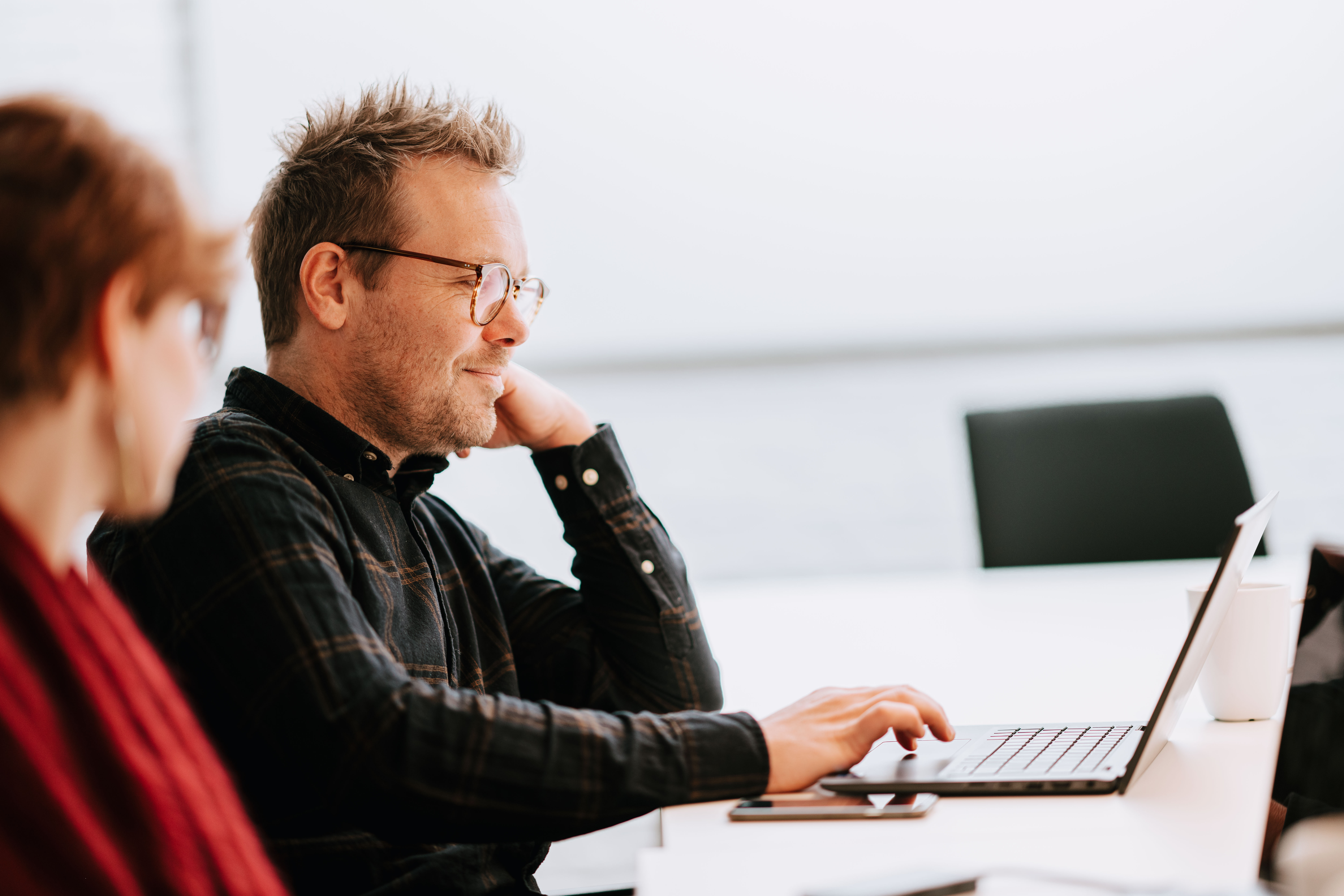 Focused working shot