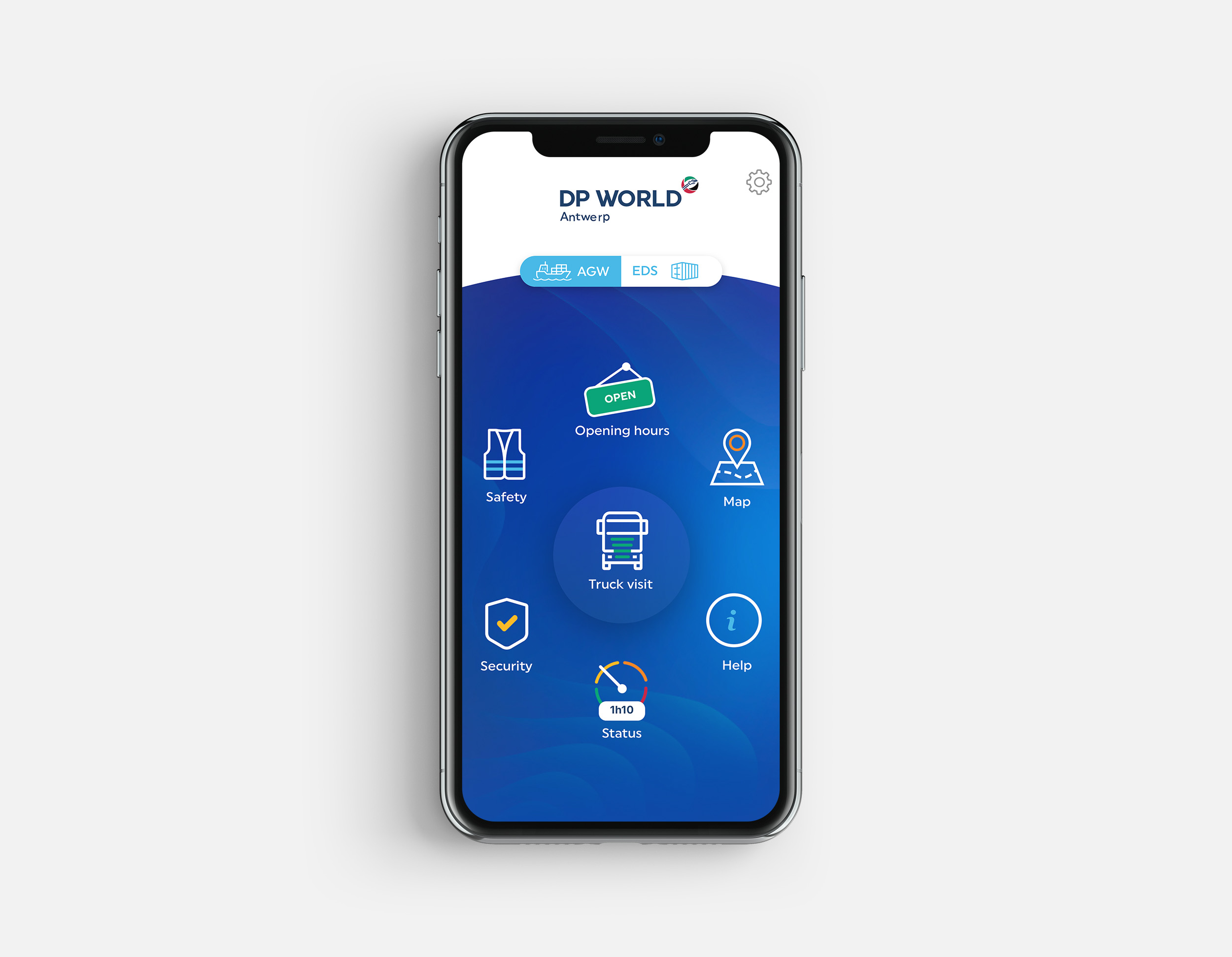 Screenshot Route 1700 app for DP World